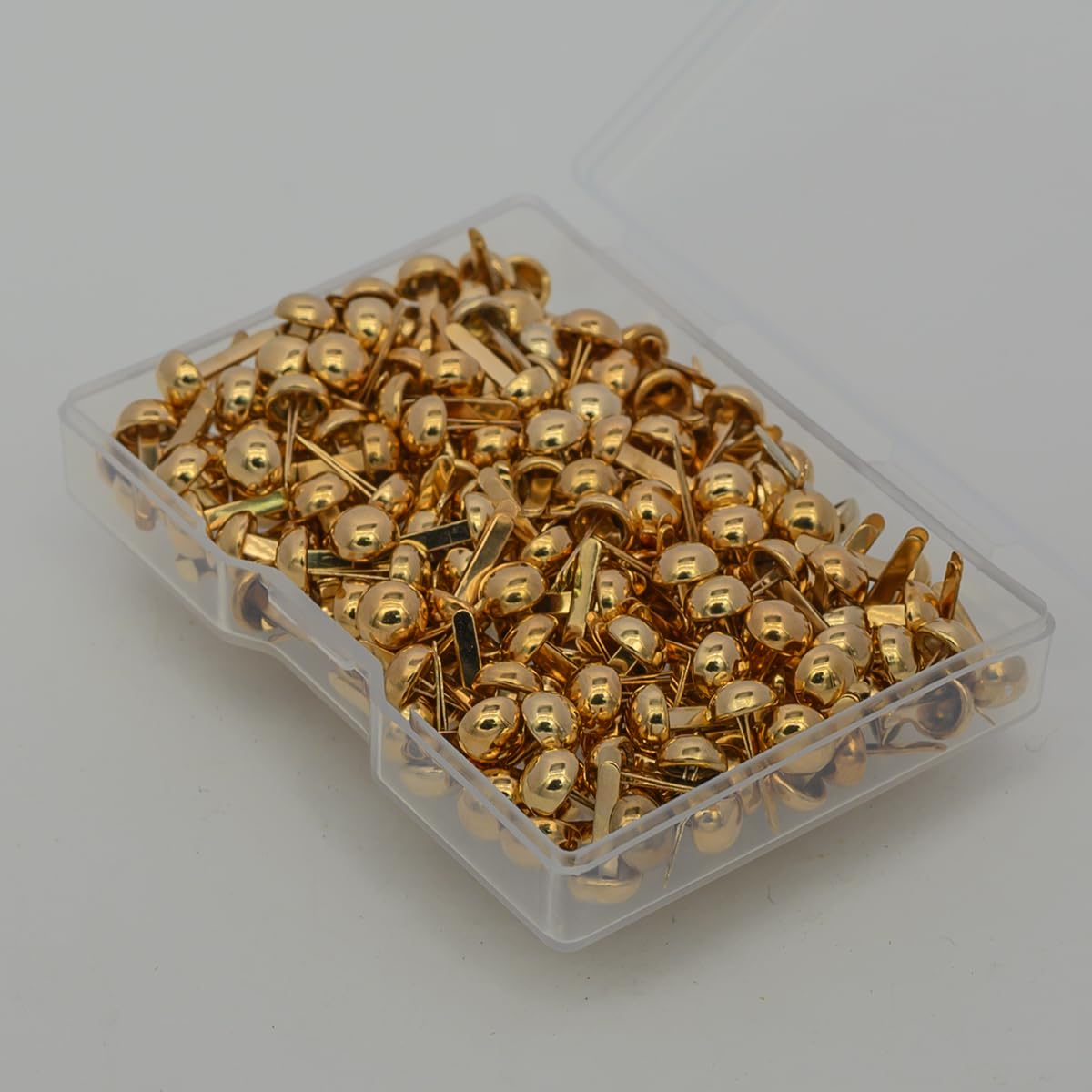 250pcs Paper Fasteners Brads Round Fasteners for Kids Craft Art Crafting School Project Brass Fasteners Decorative Paper Decoration Scrapbooking DIY Supplies (Round 6mm Rose Gold)