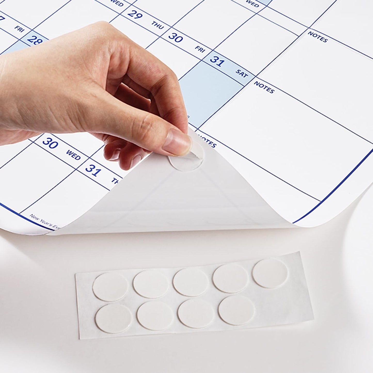 2026-2027 Dry Erase Wall Calendar - July 2026- June 2027, 35.2" x 50", Extra Large Yearly Wall Calendar 2026-2027, 12-Month Note Section & 365 Daily Block, 10 Round Stickers, Perfect for Home, Office and School
