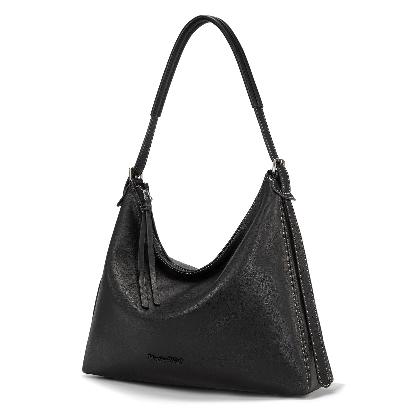 Montana West Hobo Bags for Women Slouchy Shoulder Purse Pocketbook Crossbody Ladies Handbags for Everyday MWC-HB-641BK