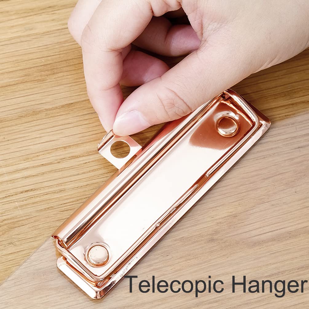3mm Thick Acrylic Clipboards with Gold Clip 3-Pack, Durable Stylish Clipboards with Low Profile Clip Suit for A4 Paper