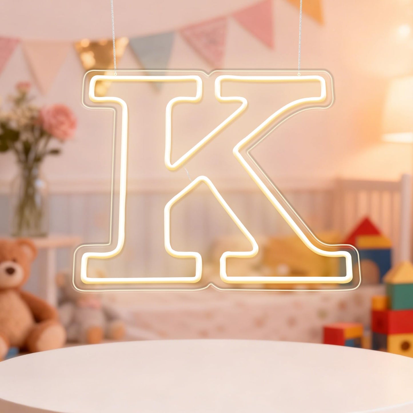 RumonZS Light Up Letters K LED Letters Lights Neon Sign 26 Alphabet 12.6"Decorative Lighted Alphabet for Wedding Party Birthday Bar Christmas Home Decor Letter Lights (Warm White)