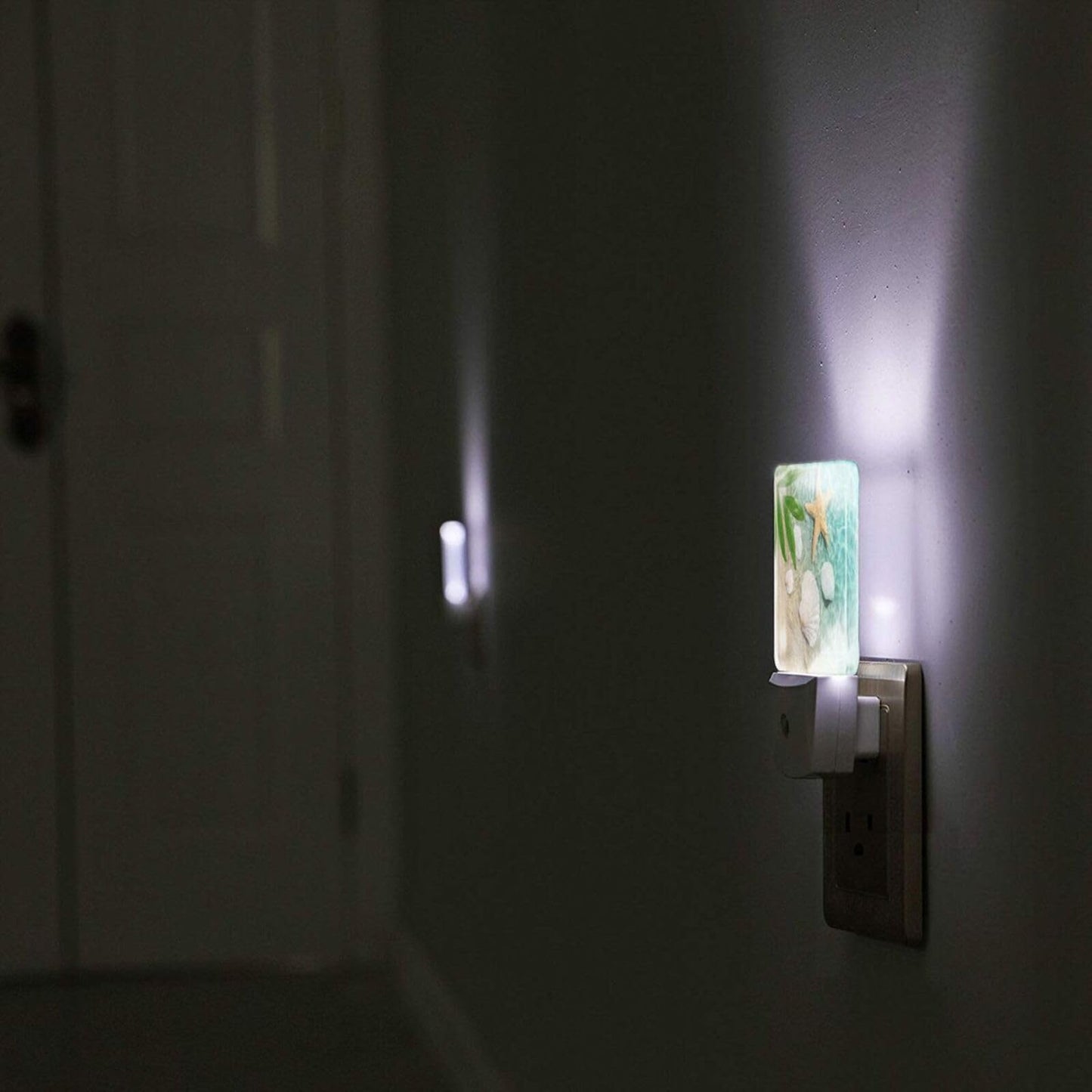 Twkzynj Custom Plug in Night Lights, Personalized Your Own Photo on LED Lamps, Auto Sensor Warm Sweet Nightlights for Bathroom/Toilet/Bedroom/Nursery, Christmas Red Truck