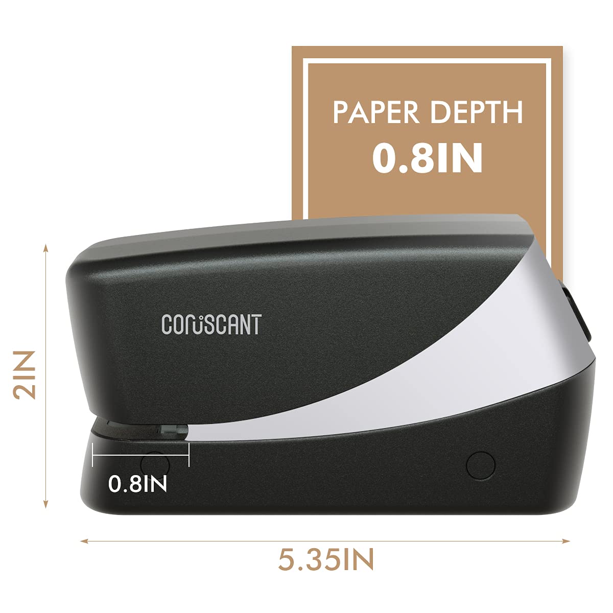 Coruscant Electric Stapler, Heavy Duty Desktop Stapler, Includes 2000 Staples and 1 Staple Remover, No-Jam Automatic AC or Battery Powered, 25 Sheet, Professional for Office Home School Use