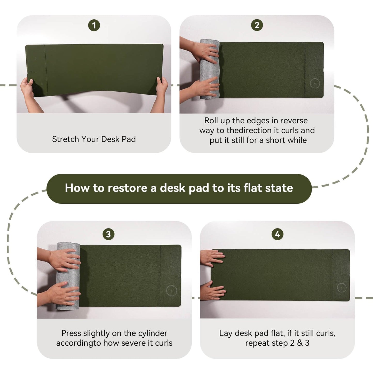 Hi-HONX Wireless Charging Mouse Pad, 15W Fast Charge Magnetic Charger Desk Pad, Large Office Desk Mat (31"x11.7") with Ultra-Smooth Surface, Green Computer Mousepad for MacBook, PC, Laptop