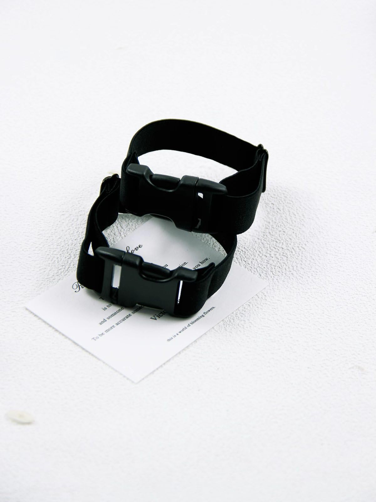 Punk Arm Cuff Jewelry for Women Men Elastic Upper Arms Cuff Bracelets for Men Black Belt Armband (2pc-Arm)
