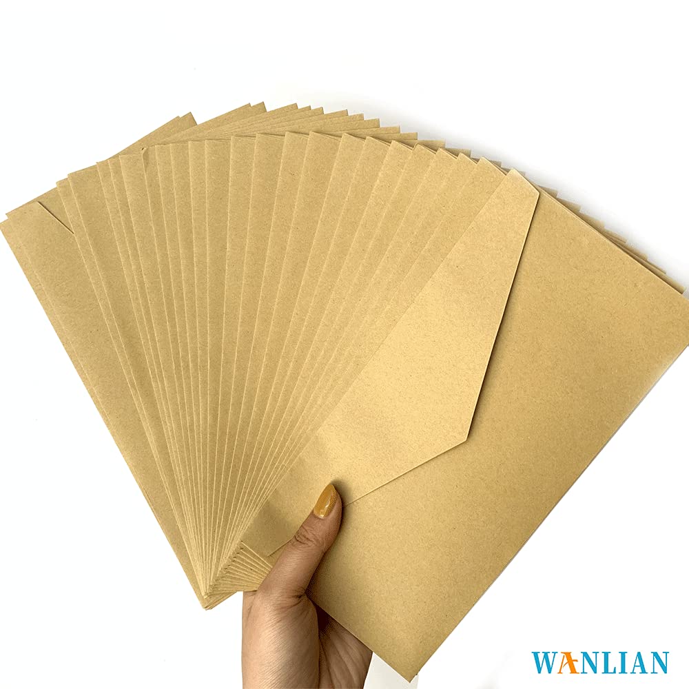 72 Pcs Retro Writing Stationery and Envelope Set, 48 Pieces of Stationery + 24 Envelopes, Suitable for Making Invitations