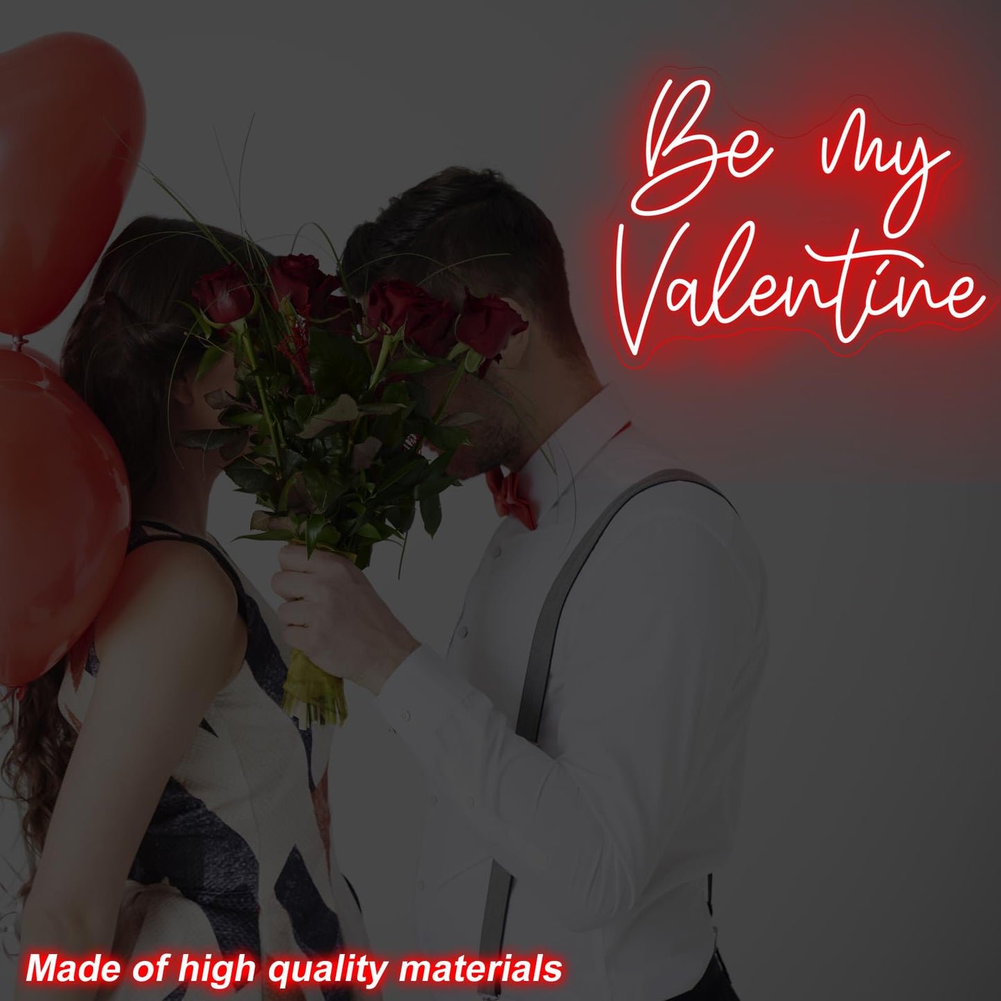 Be My Valentine Neon Sign for Bedroom Atmosphere Decor Love neon Light, Party Lover Wedding Home Ceremony Decorations, Valentine's Day Lover Gift, Couple Room Light, Bar Home Lamp Party-Red-16.5"x12.6"