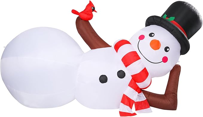 WONDER GARDEN 9.84 FT Christmas Inflatable Outdoor Decorations Christmas Snowman Blow Up Yard Decorations with LED Lights for Xmas Holiday Party Garden Patio Lawn Decor