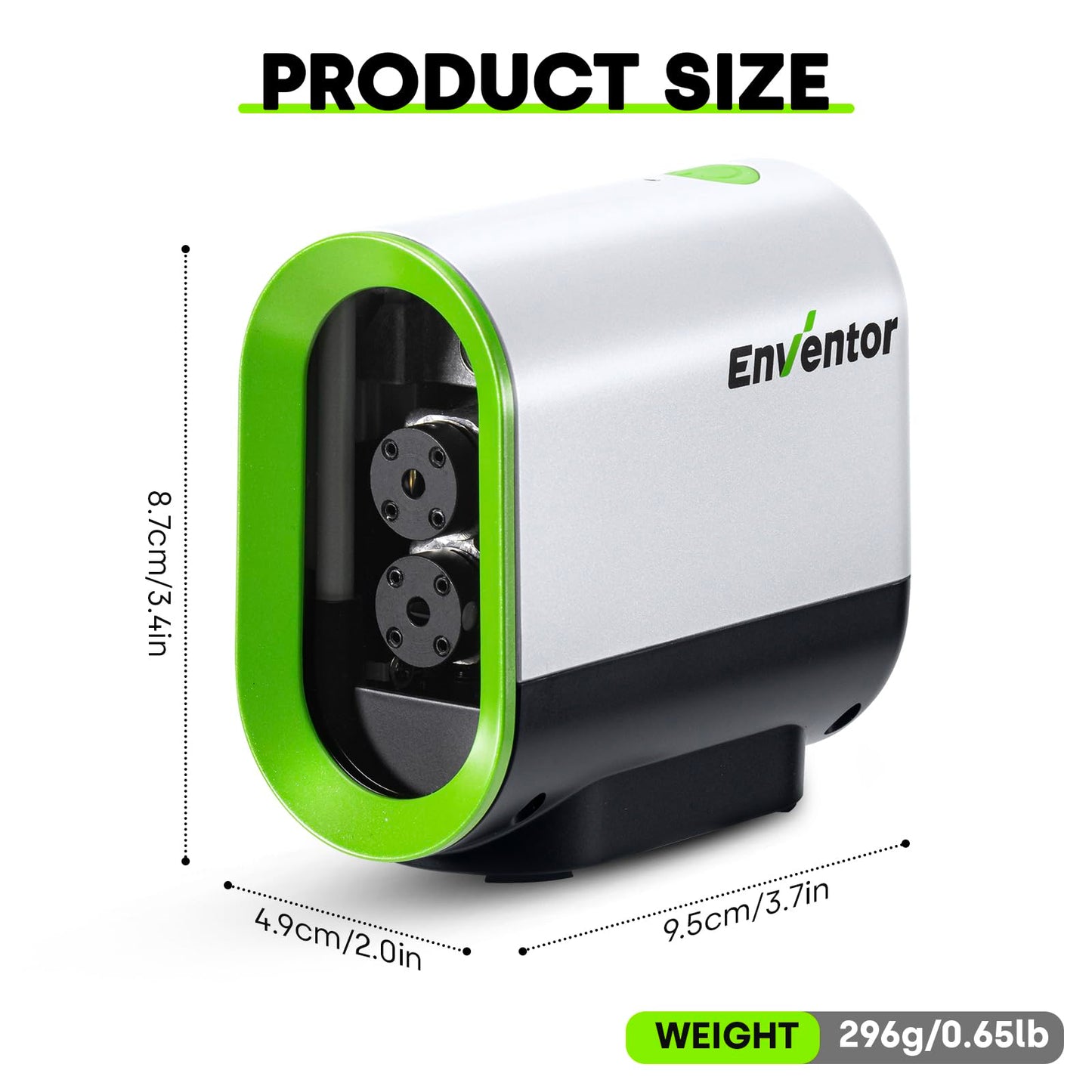 Enventor Green Laser Level, Self Leveling Laser Level for Picture Hanging and Home DIY, Horizontal and Vertical Cross-Line Laser, Rotatable 360° Magnetic Holder, Pulse Mode, USB Charging
