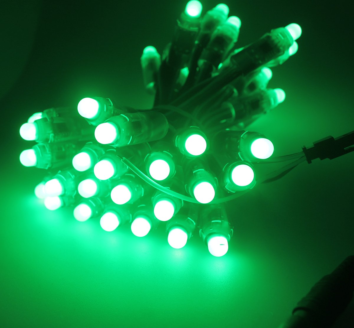 REXTiN® WS2811 Pixels Digital Addressable LED String Lights Waterproof RGB Full Color 12mm DC 12V (DC12V 50pcs)