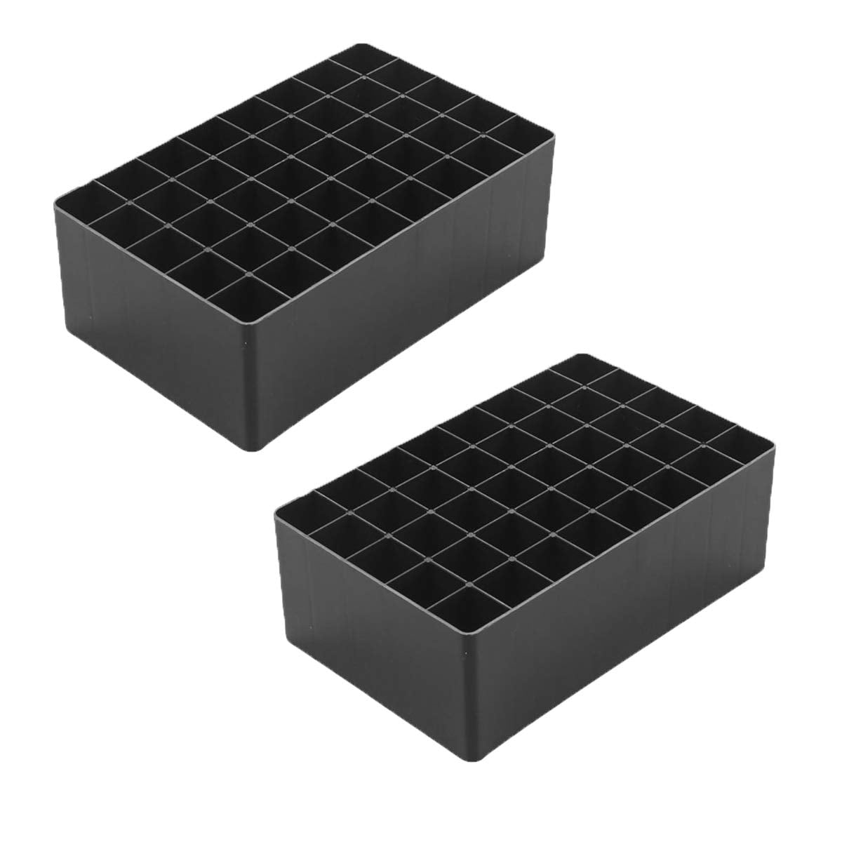 Chris.W 2 Pack 40-Slot Art Markers Pen Holder Desk Stand Organizer Storage Tray Marker Empty Storage Pack(Black)