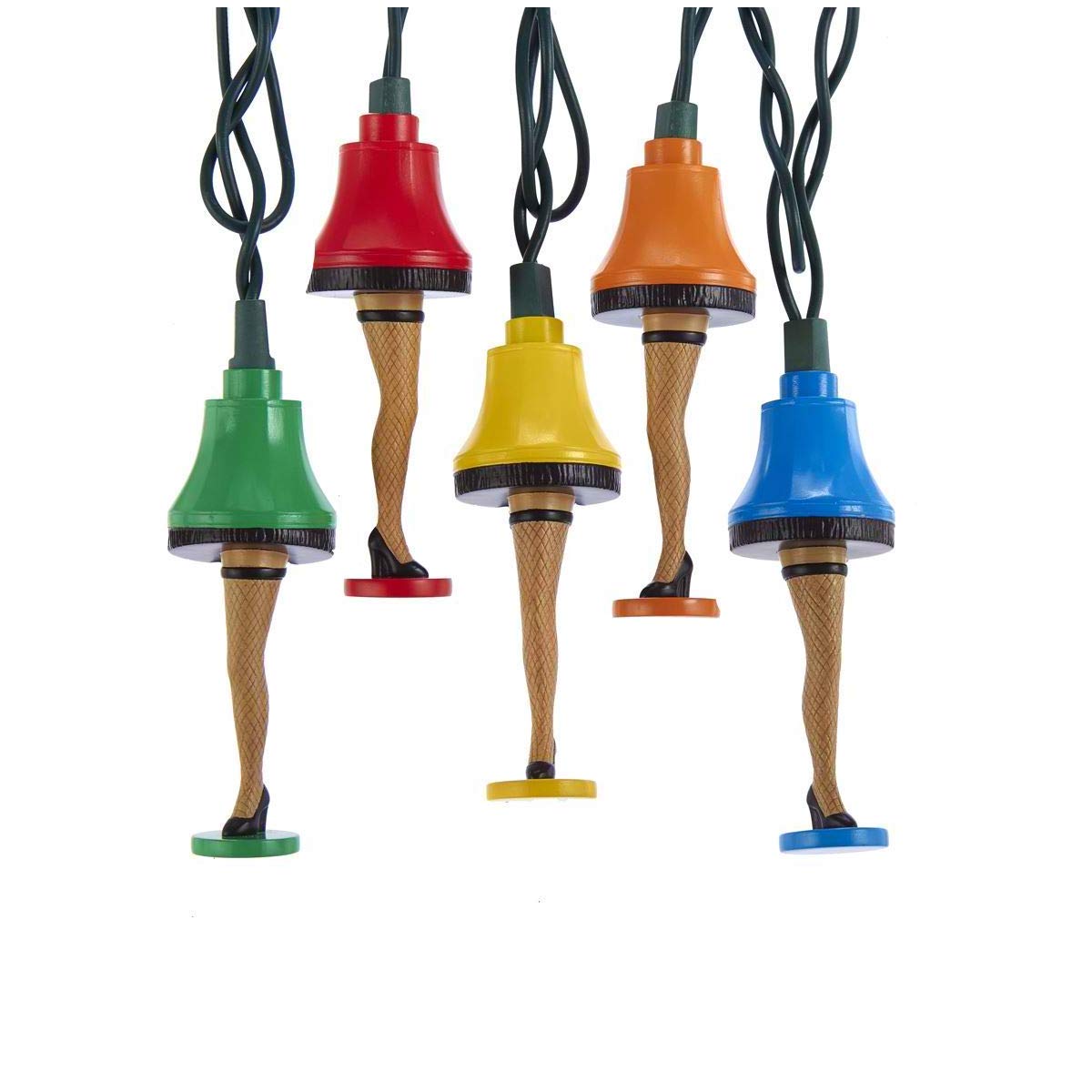 Kurt Adler UL 10 Christmas Story Multicolored Leg Lamp Set Lights, 11.5ft,CS9191