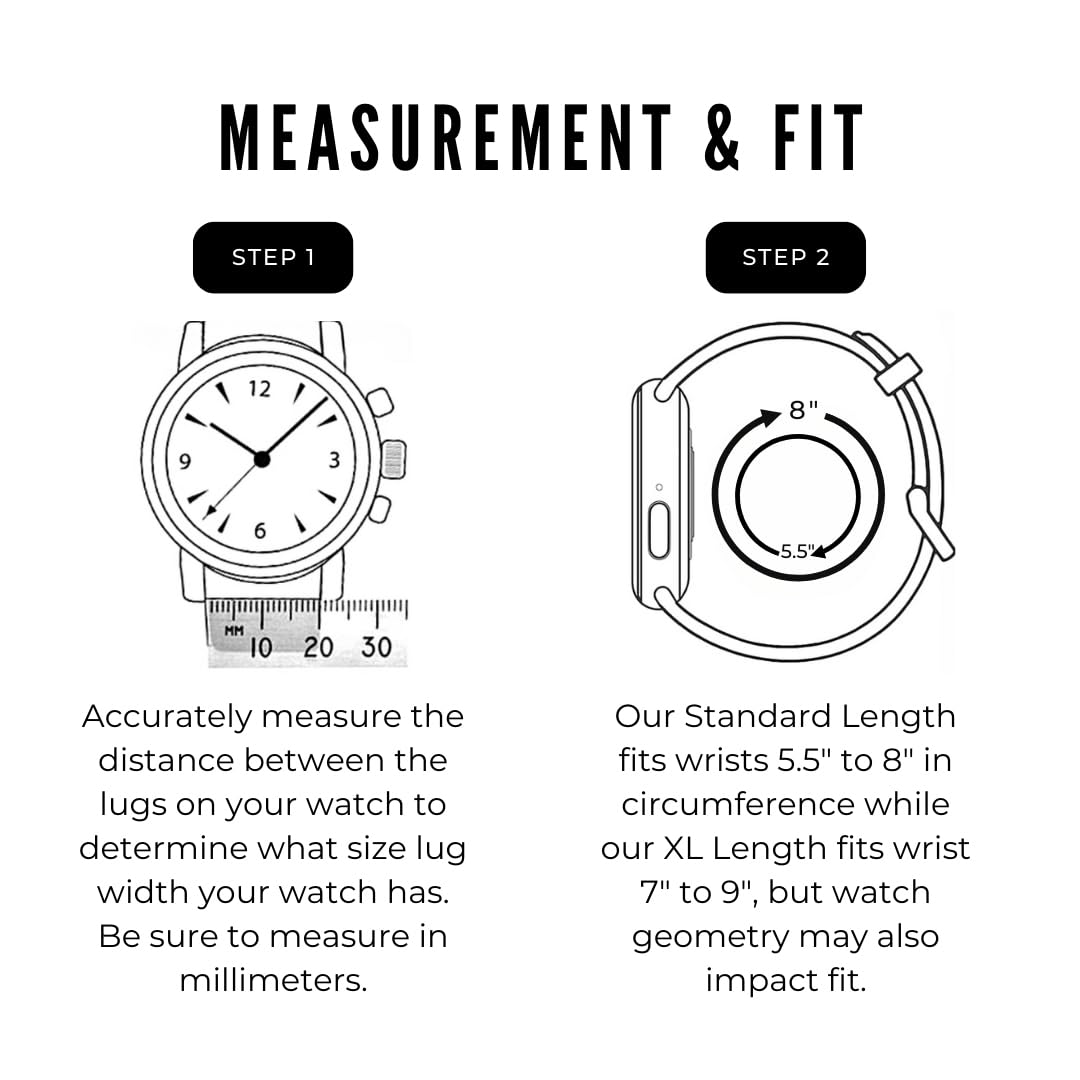 Barton Elite Silicone Watch Band (20mm) | Quick Release Premium Silicone Strap with Stainless Steel Buckle | Compatible with Classic & Smart Watches | Comfortable, Durable, Stylish, Waterproof - Black