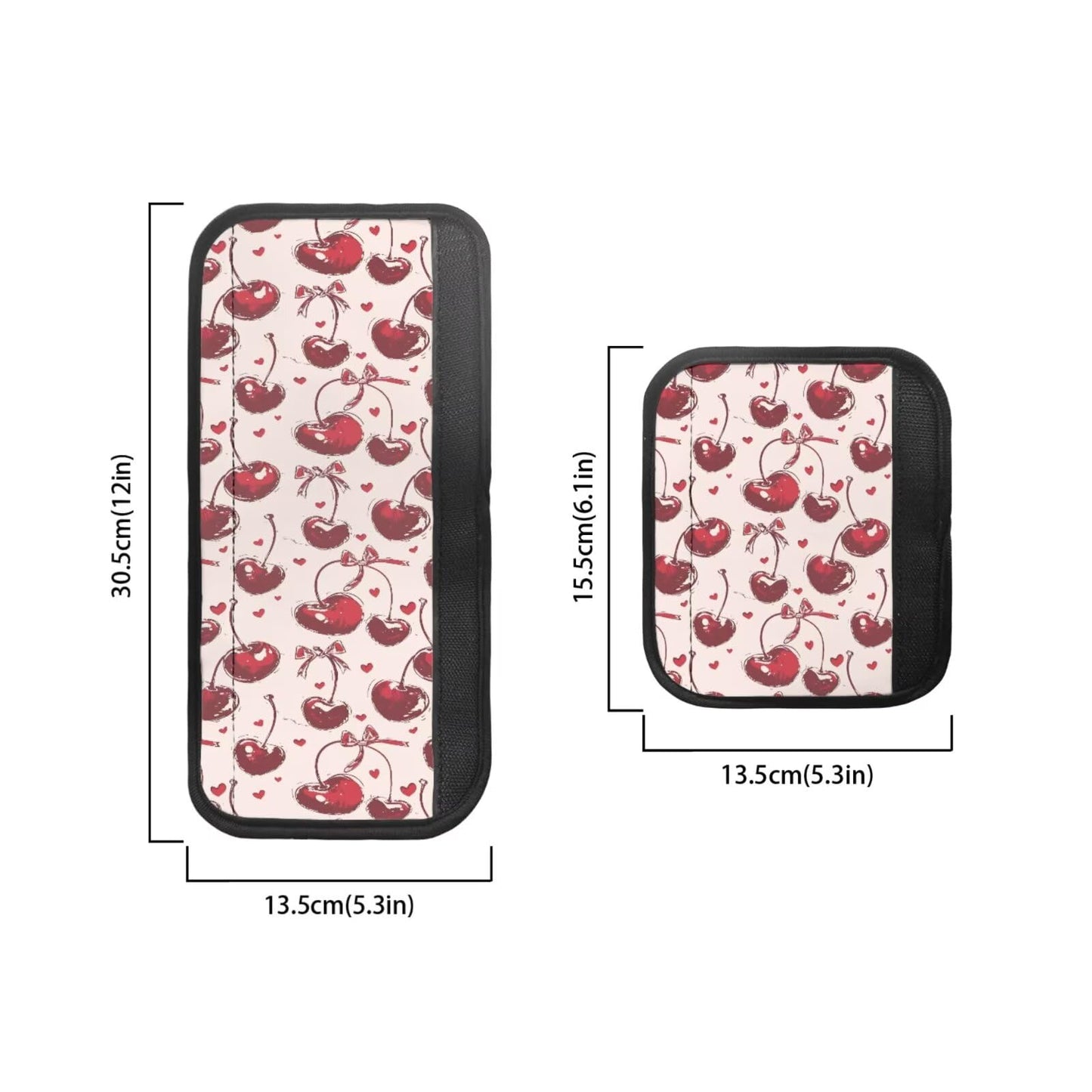 Hwzdsyxl Cherry Bowknot Heart Print Refrigerator Door Handle Covers Set of 6 Kitchen Appliance Handles Decor Anti-Static Fridge Handle Cover Keep Off Fingerprints Food Spot for Valentine's Day Decor