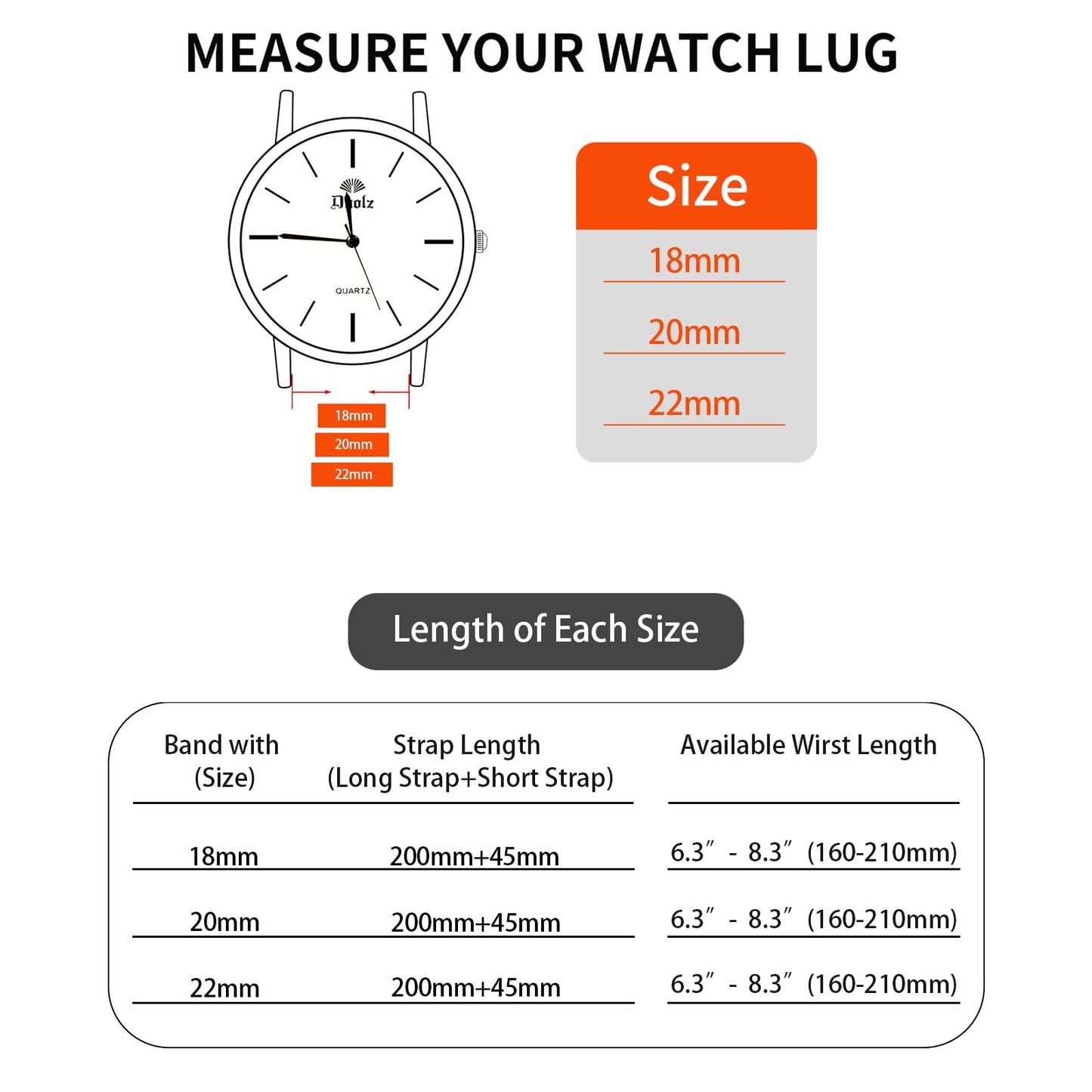 TStrap Nylon Sport Watch Band - Black Quick Release Watch Straps for Men Women - Athletic Military Smart Watch Bracelet Replacement - Correa para Reloj Hombre - 18mm 20mm 22mm