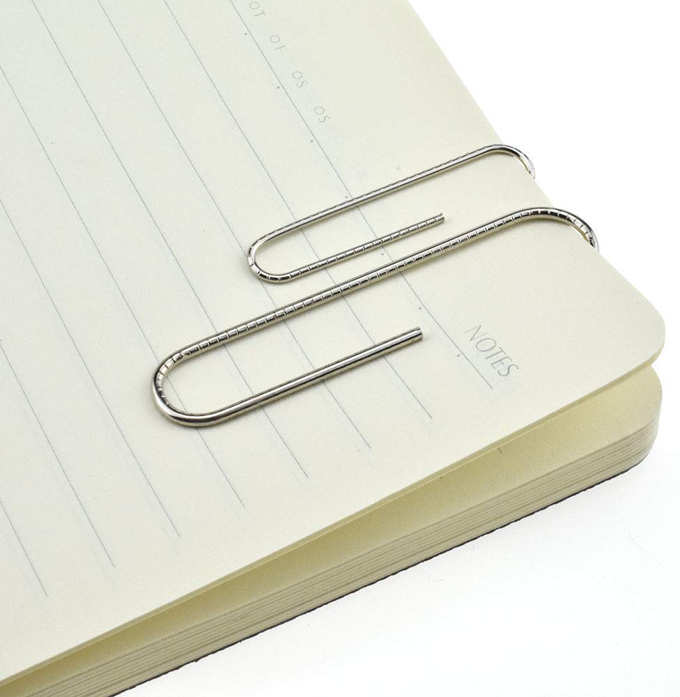 Vinaco Paper Clips Non Skid, 500PCS Medium and Jumbo Paper Clips (1.3 inch & 2.0 inch), Durable & Rustproof, Coated Paperclip Great for Office School and Personal Use