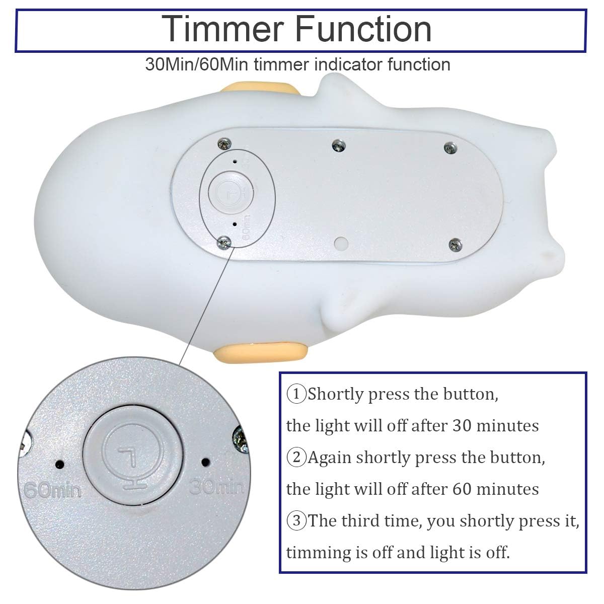 S NMT Silicone LED Papa Puppy Night Light Touch Sensor Switching Night Lamp, Transform Between Warm White 2700K and White 6500K, Safe SIL+ABS, Sleep Timer Setting for Kids Babies Bedside and Nursery