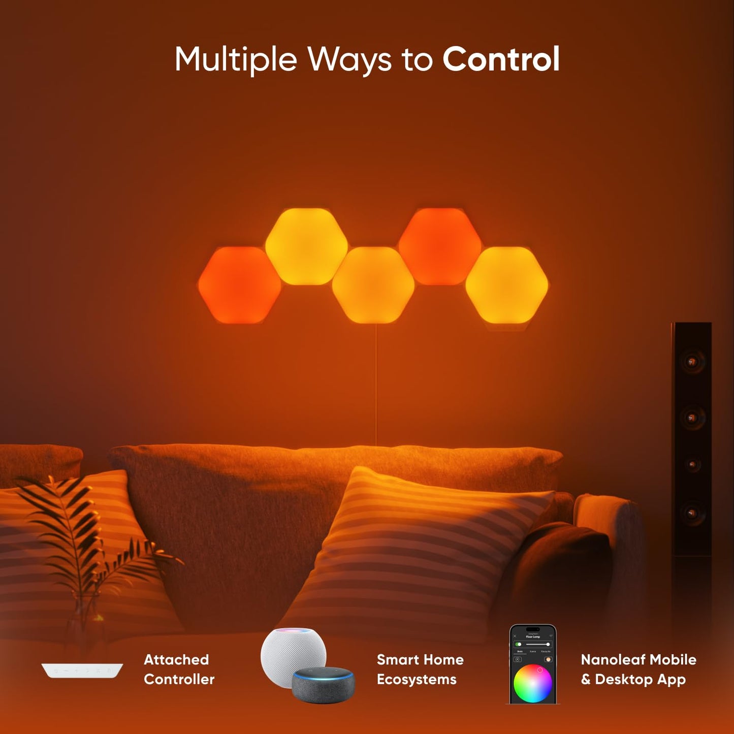 Nanoleaf Shapes Hexagons Smarter KIT 7 Panels - Multicolor