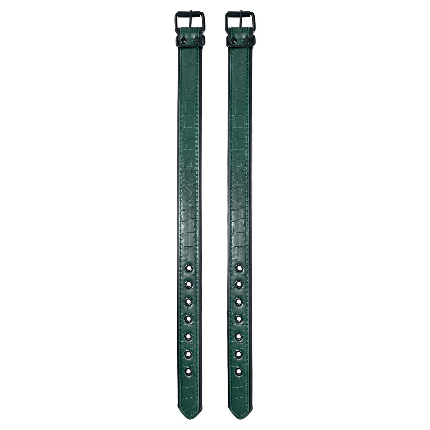 ZZRBVFH Men's PU Leather Armbands, 1 Pair Adjustable Buckle Bicep Straps for Harness Apparel Belt (Green)