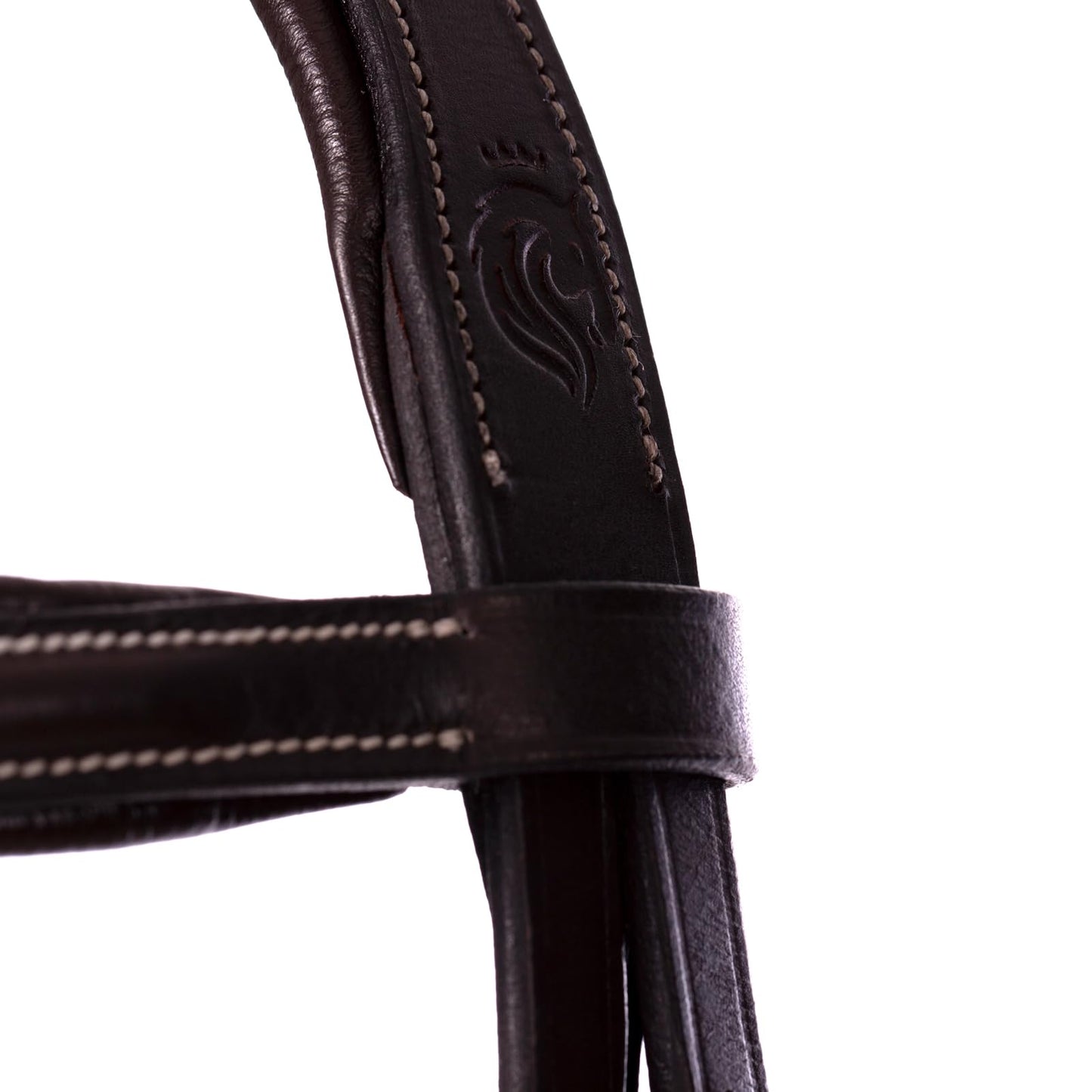 Equinavia Saga Adjustable Padded Fancy Stitched Figure 8 Bridle with Reins - Chocolate Brown - Warmblood