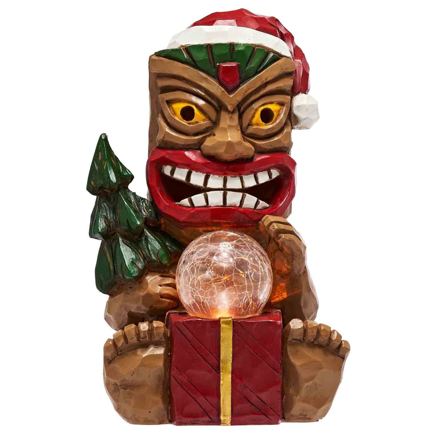 Yiosax Outdoor Garden Decor-Christmas Tiki Totem Statues Light Beautiful Gift-Giving for Your Indoor Christmas & Holiday Decorations(9.65“)