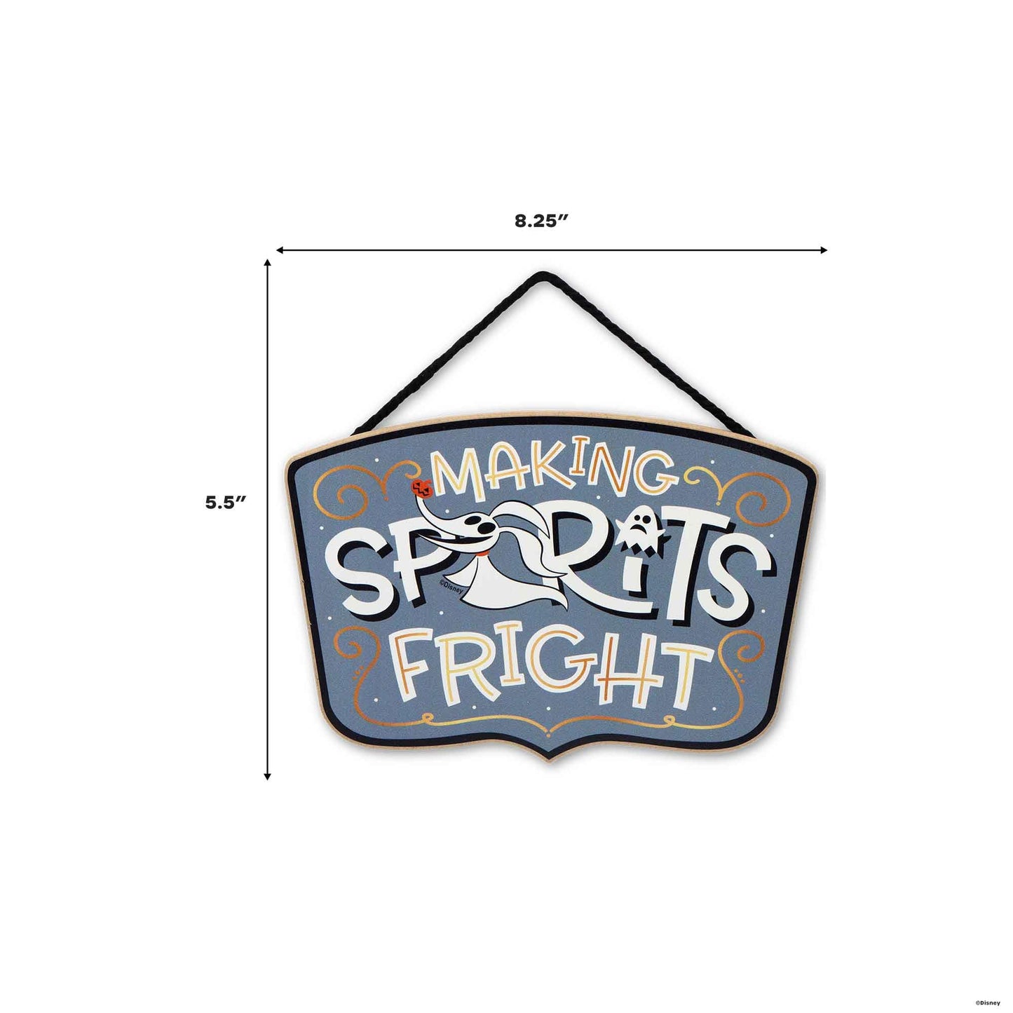 Disney The Nightmare Before Christmas Making Spirits Fright Hanging Wood Wall Decor - Fun NBC Christmas Decoration for Home