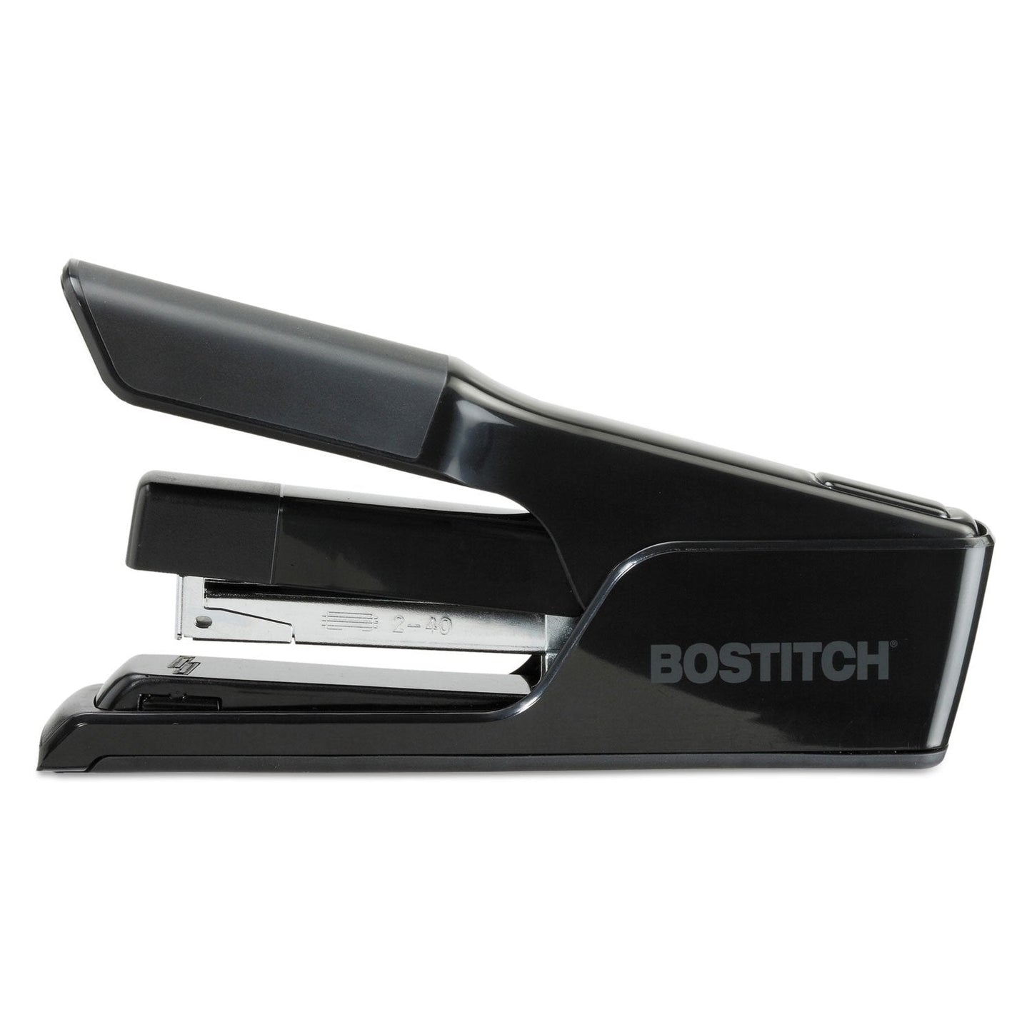Bostitch Office EZ Squeeze 40 Sheet Flat Clinch Desktop Stapler, Reduced Effort, Black (B9040)