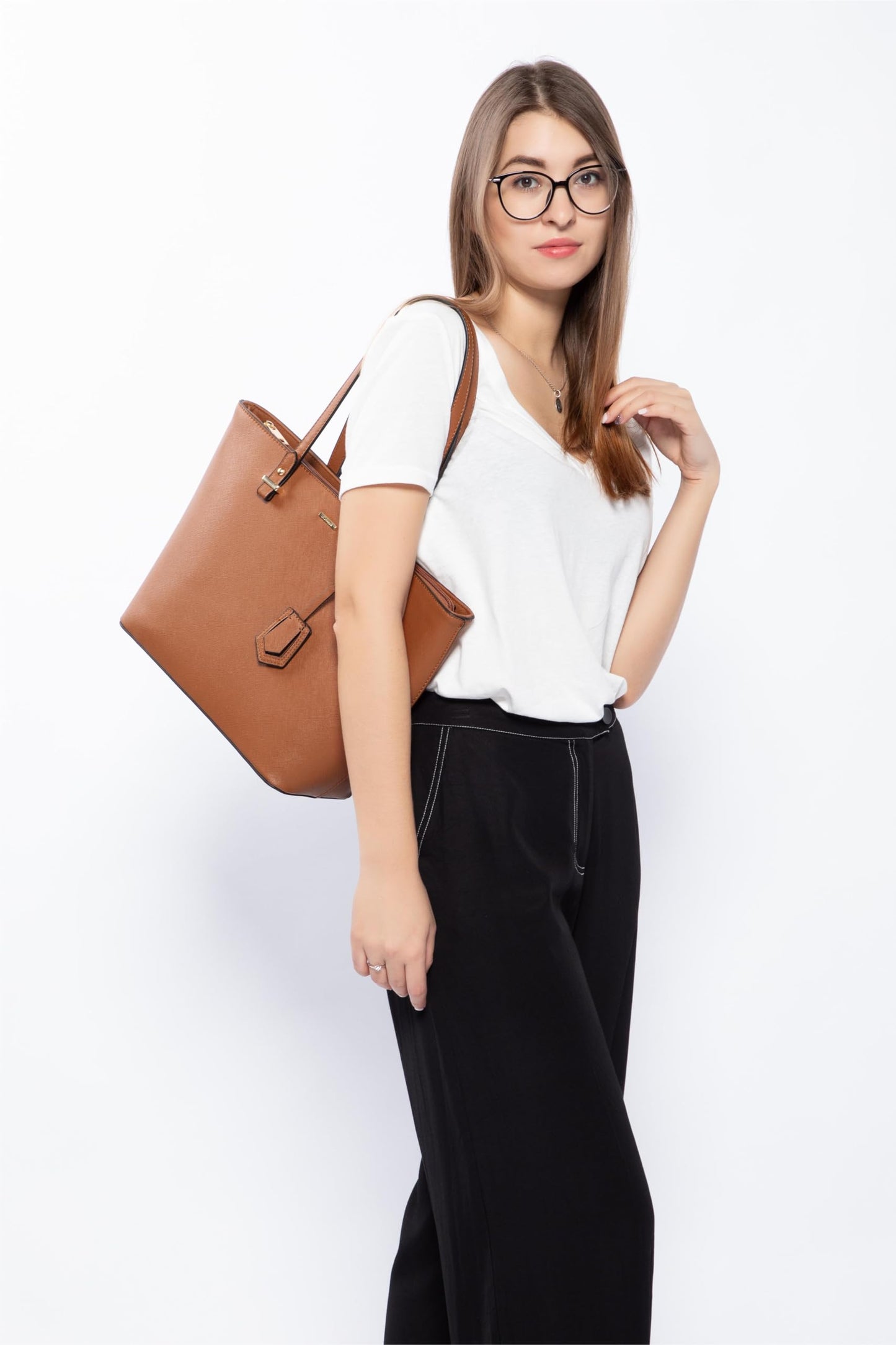 LOVEVOOK Purses for Women Classic Shoulder Tote Satchel Hobo Bags 3pcs Handbags Gift for Her Brown