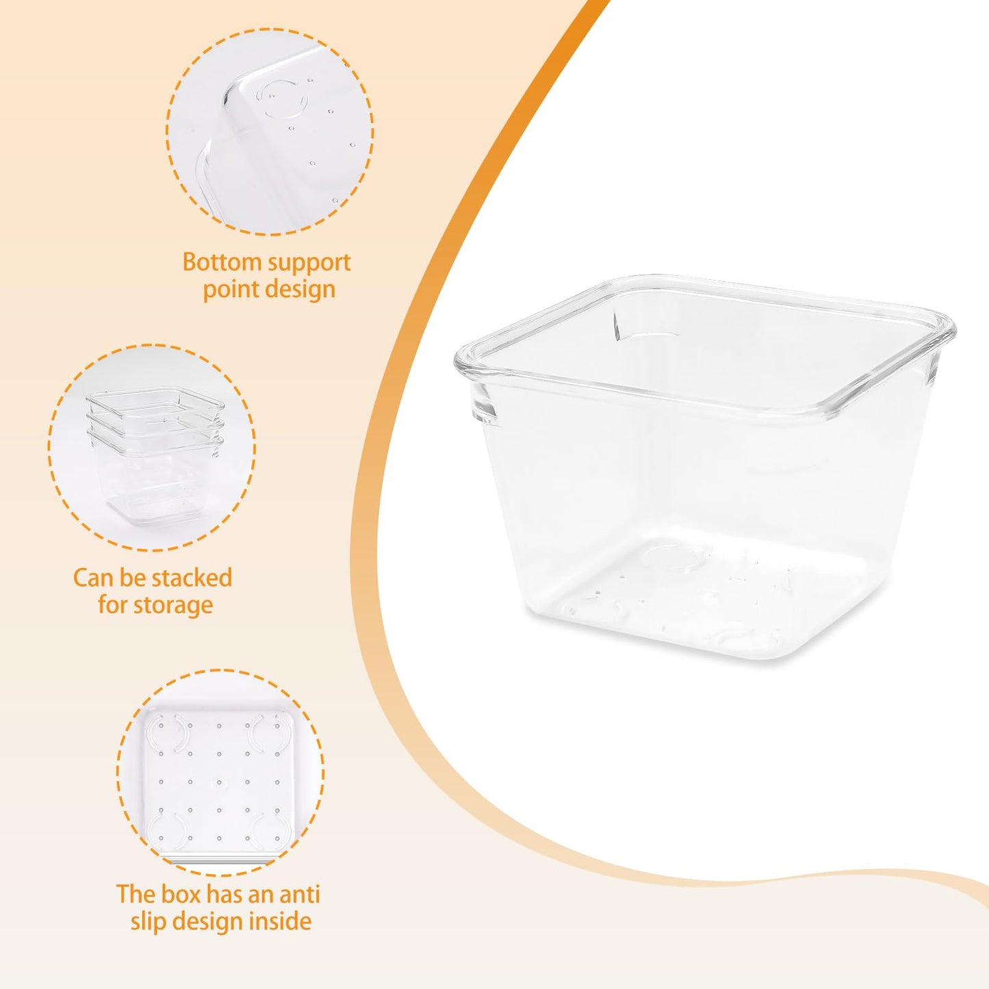 Trotianingyu Clear Acrylic Drawer Organizers Set Storage for Makeup, Office Desk Small Vanity Trays for Drawer Bathroom Plastic Make up Organizers 25 Pcs