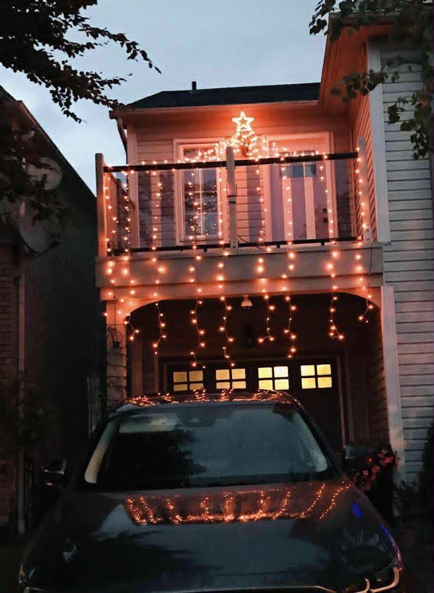 Flacchi Christmas Lights Outdoor with Remote -16.4Ft Waterfall Tree Decoration Lights RGB Star String Lights for Tree Yard Exterior Wall Housetop Window Holiday Decor (RGB, 16.4FT)