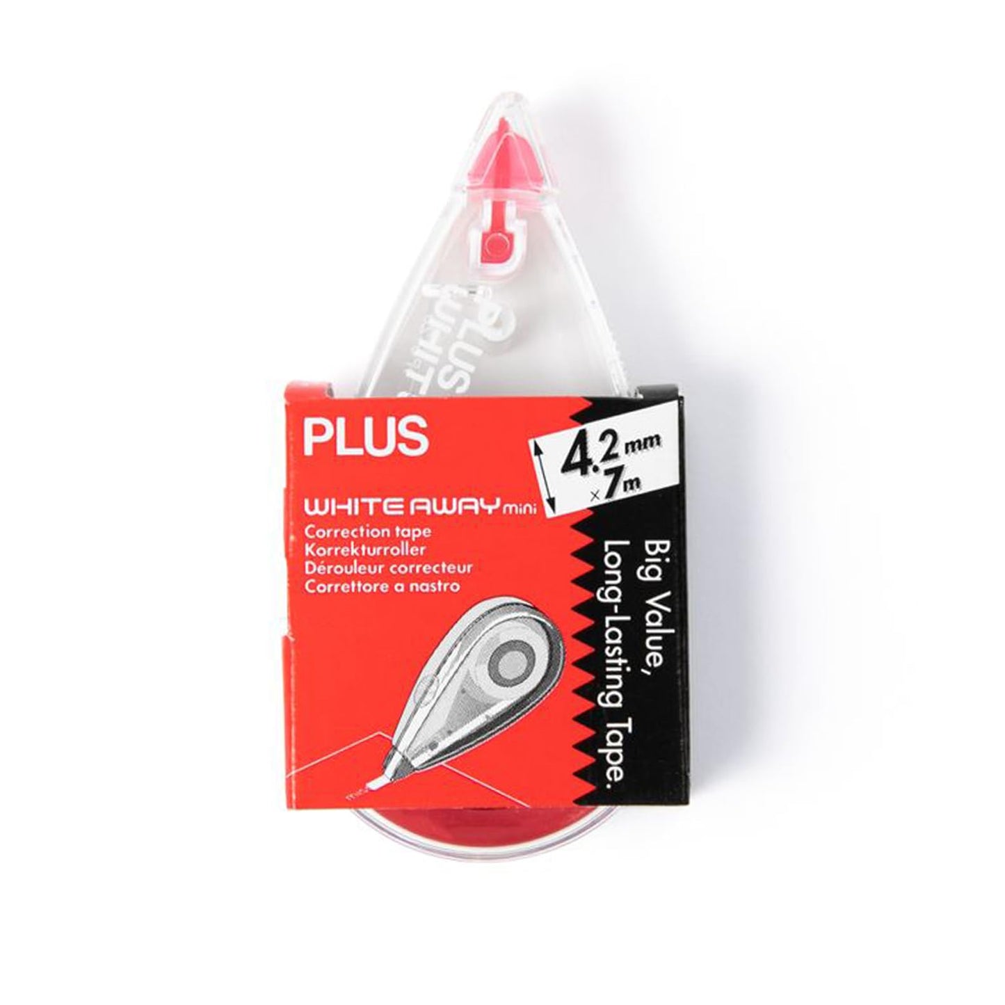 Plus Precision Correction Tape – 20-Pack, Smooth Instant Coverage, No Drying Time, 5/32” (4.2mm) Width x 23 ft (7m) Length, Clean & Accurate Error Correction