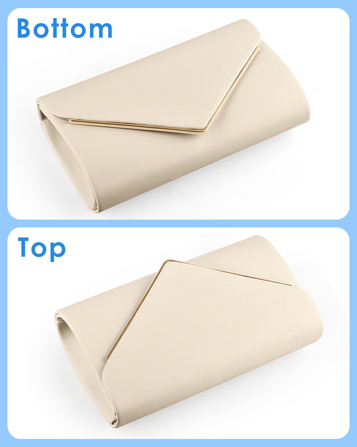 TINDTOP Clutch Purses for Women, PU Leather Formal Evening Bags Shoulder Party Handbags Wedding Cocktail Prom Clutches