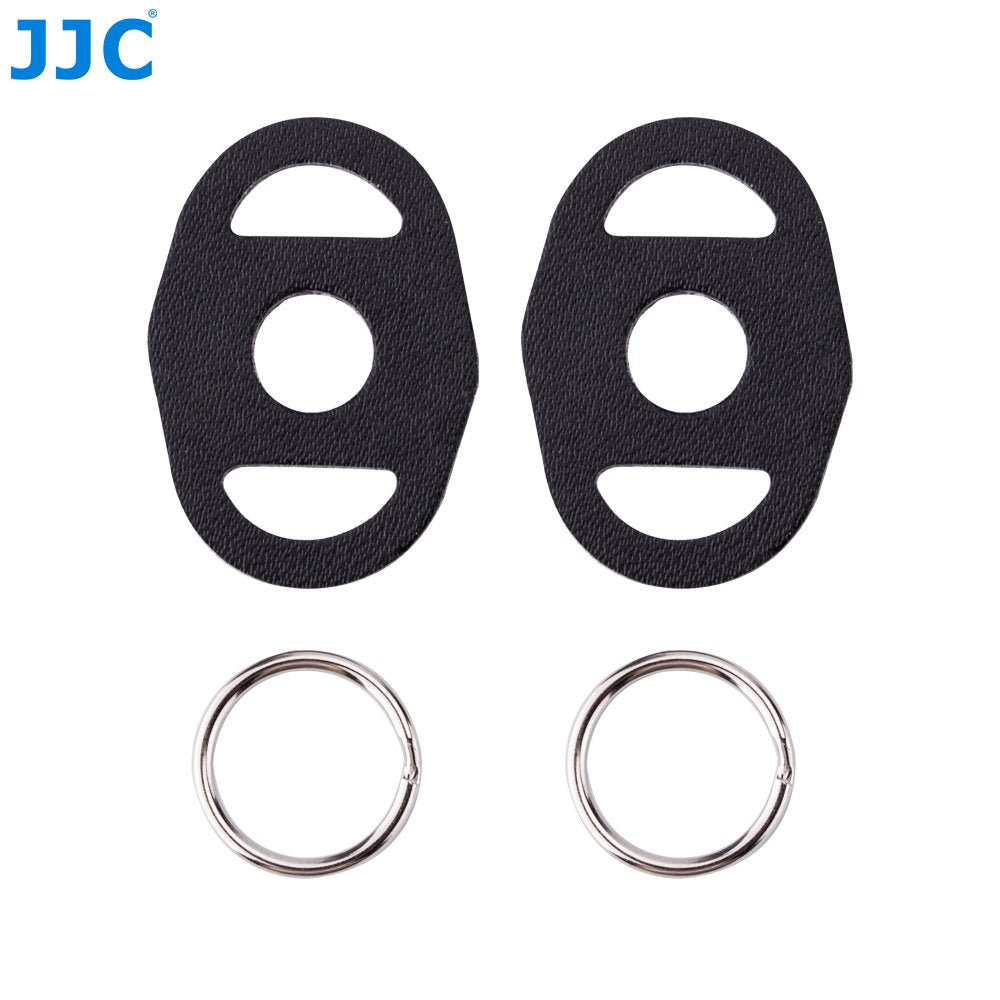 2 Pairs Camera Strap Eyelet Split O Ring & Leather Cover Piece for Leica Q3 A6700 A6600 A6500 A6400 A6300 A6100 A6000 A7RIV A7RIII A7II A7S A9 X-E4 X-T4 X-T3 X-T30 X-Pro3 X-S10 X100V Z7II Z6II Z5 Z50