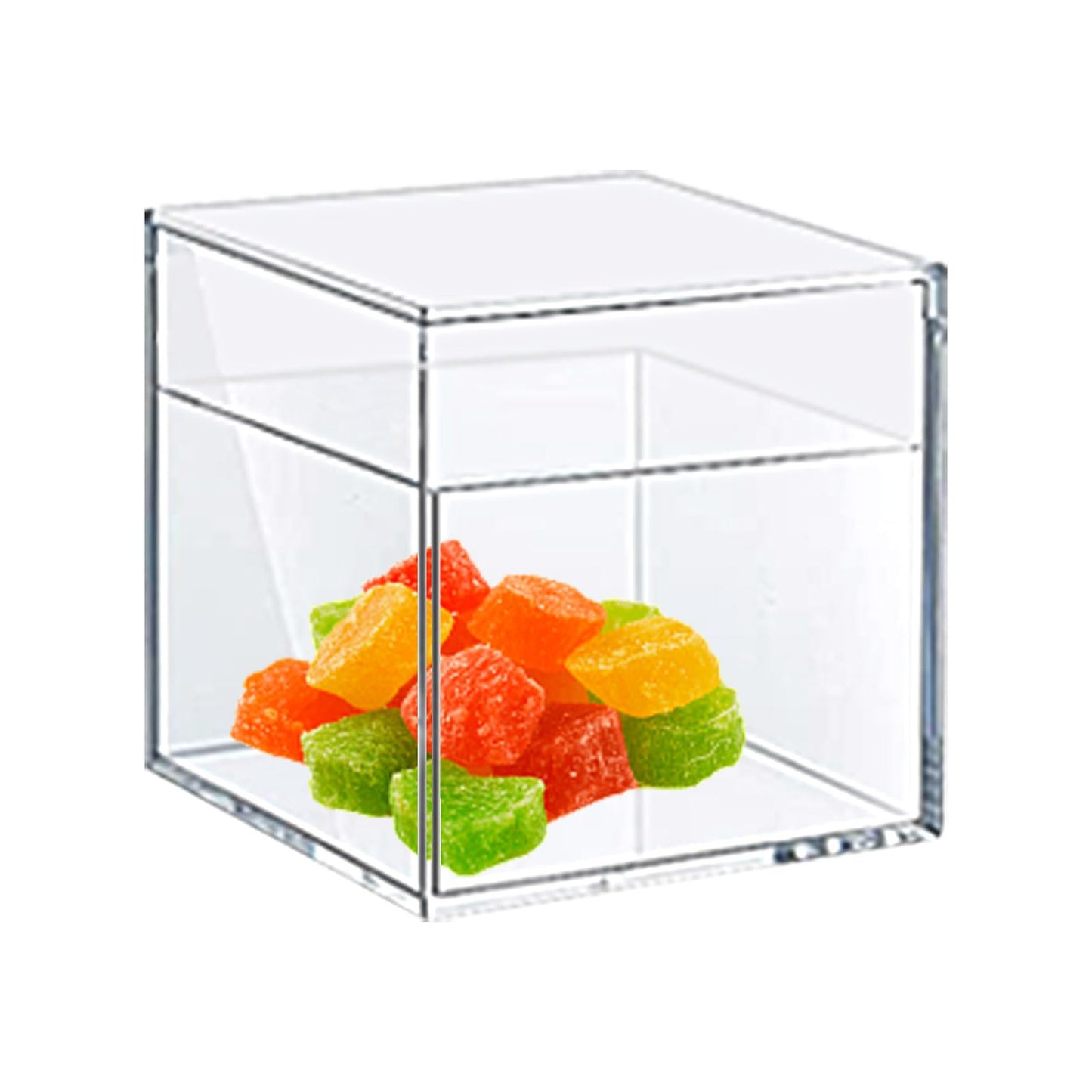 LIDSCURA 24 Pack 2''x2''x2'' Acrylic Box with Lids for Storage Display, Acrylic Cube Containers for Halloween Storage, Christmas Ornaments, for Candy Pill, Tiny Jewelry, Cosmetics, Party Favor