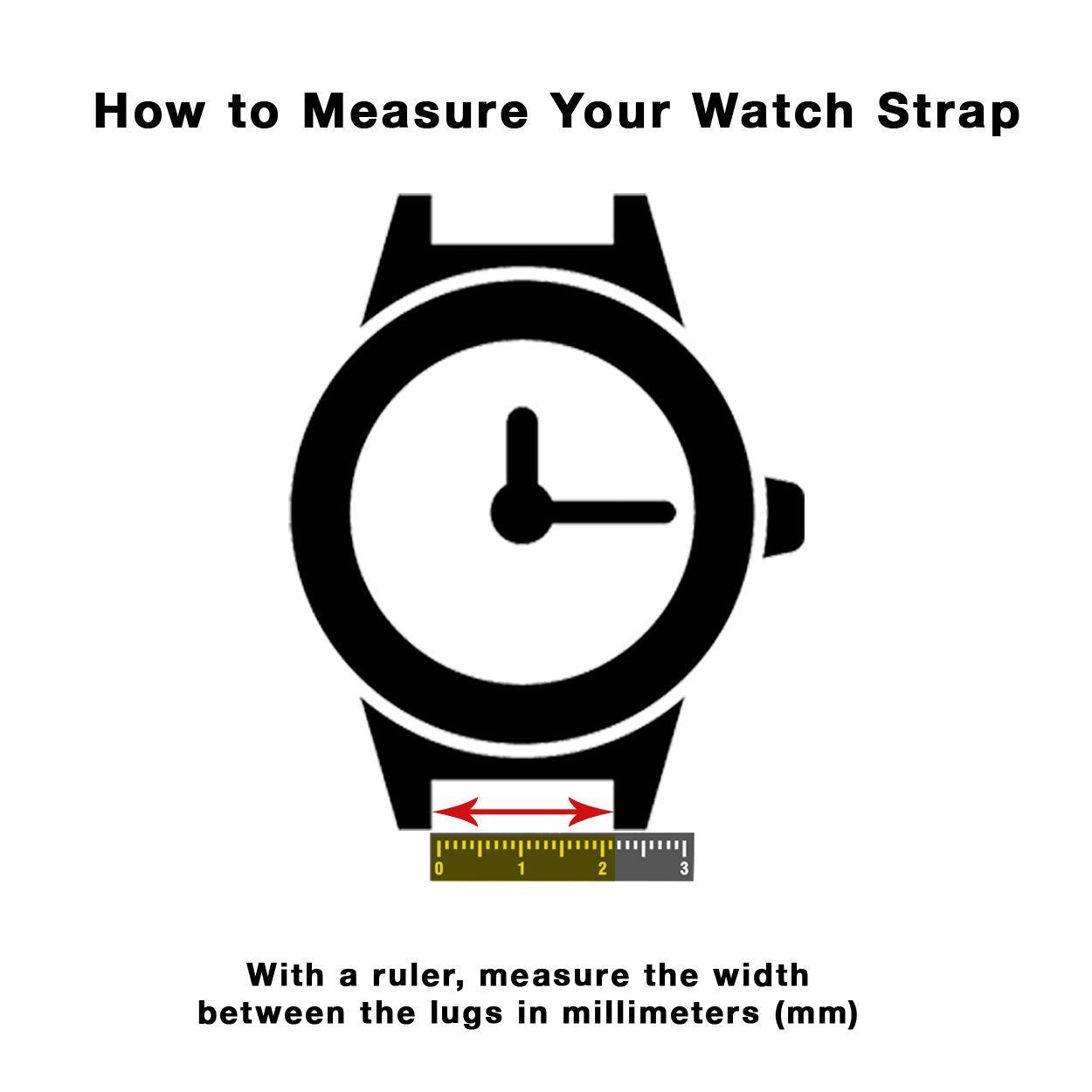 Bandini 10mm Womens Italian Leather Watch Band Strap - Black - Lizard Pattern - Slim