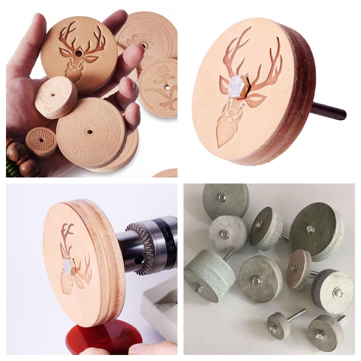 YiJiaXiang 40mm Diameter Round Sliced Genuine Leather, 3-5mm Thick Natural Leather, Suitable for Stamping pad Leather Cutting Pieces, Embossing Making Process (Coffee Color 30 Pieces)