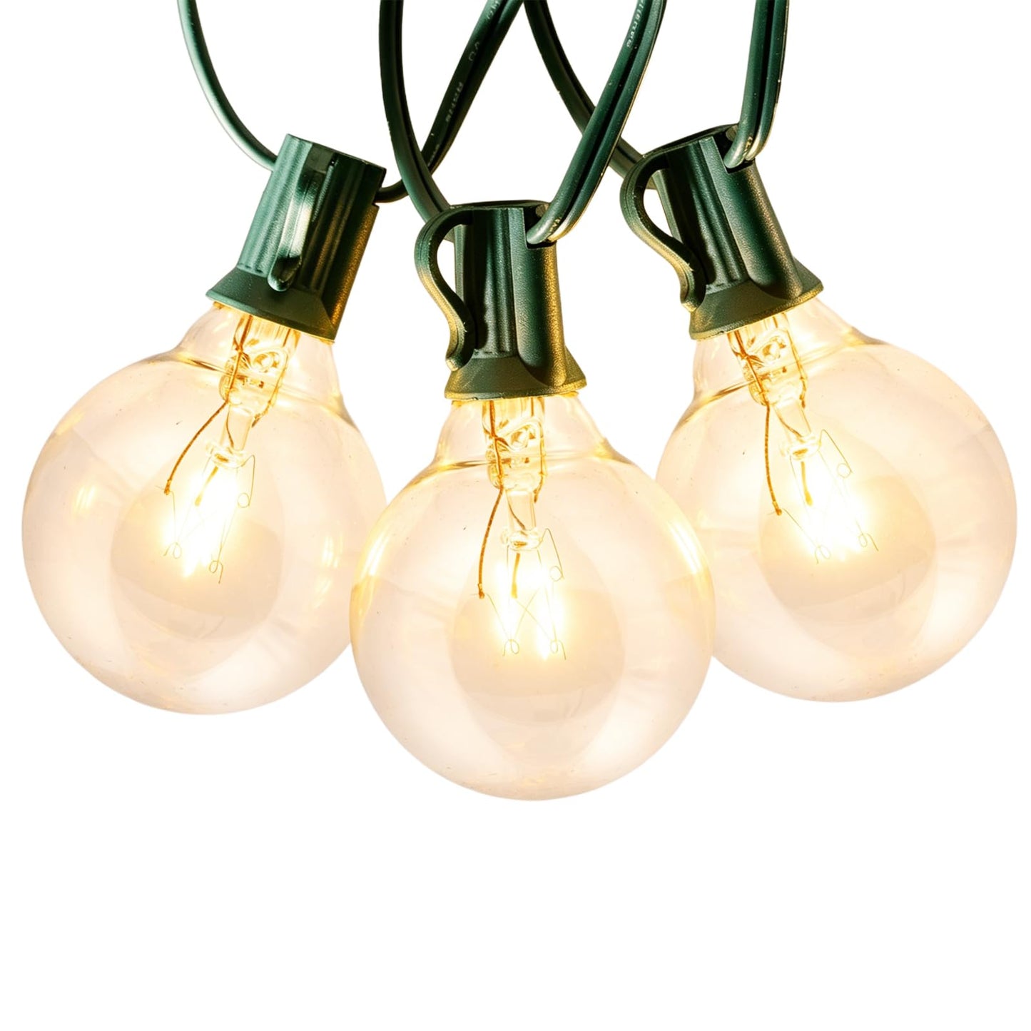 Formosa 26ft Clear Incandescent Christmas String Lights, Indoor G40 Shatterproof Bulbs, 25 Retro Globe Edison Bulbs, Indoor Hanging Lights for Bedroom & Living Room Decor