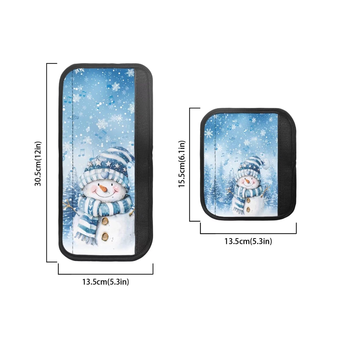 Hwzdsyxl Cute Snowman Blue Print Refrigerator Door Handle Covers Handle Sleeve Protector 6 PCS Kitchen Appliance Handle Gloves for Dishwasher Microwave Oven Fridge Christmas Decor