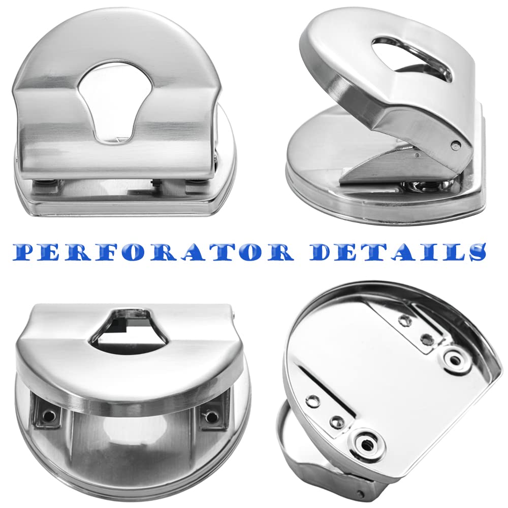 Paper Hole Puncher 2 Hole Punch, 10 Sheets Capacity, Without Base, Silver