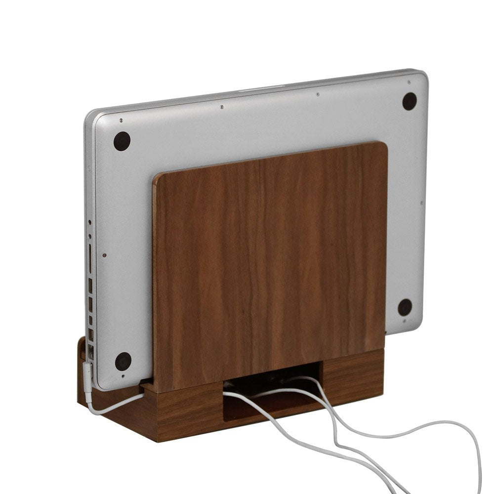G.U.S. The Original Multi Charging Station | Home Office Desktop Charging Station for Multiple Devices | for Laptops, Tablets, Smart Phone | Phone Holder, Station Dock & Organizer - Walnut