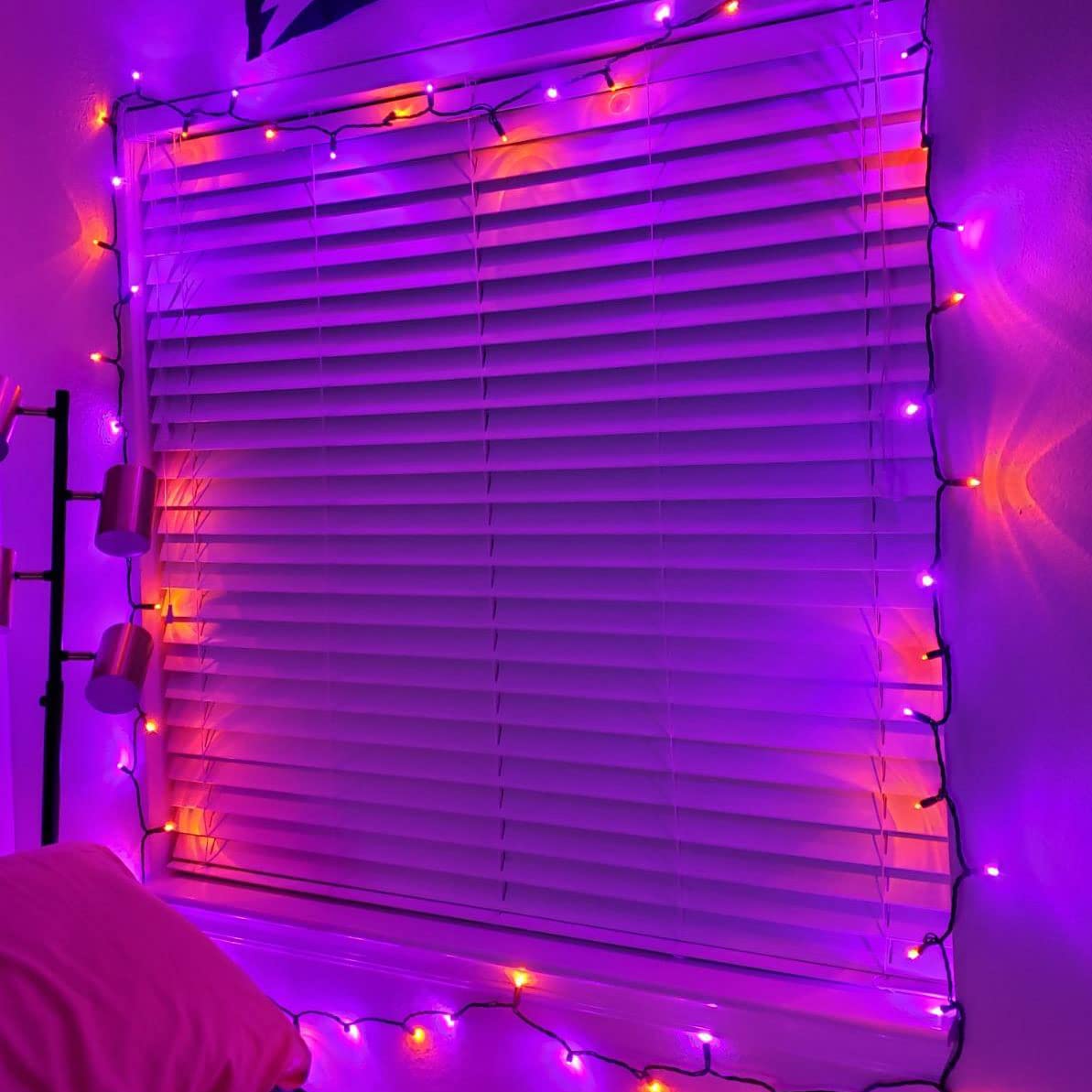 Dazzle Bright Purple and Orange Halloween Fairy String Lights, 4 Pack Total 80FT 240LED Copper Wire Battery Operated Waterproof Lights, Halloween Decorations for Indoor Home Patio Yard Party Decor
