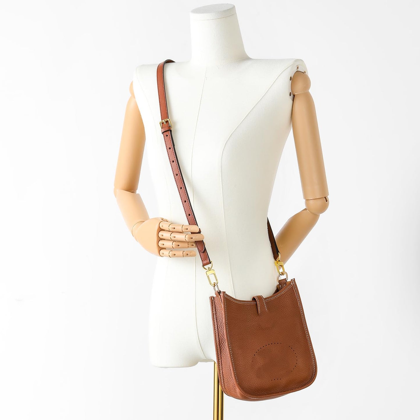 BEUDW Leather Adjustable Shoulder Strap, Used For Replacing Leather Shoulder Strap, Suitable For Handbag Shoulder Strap (width: 0.6 inches brown)