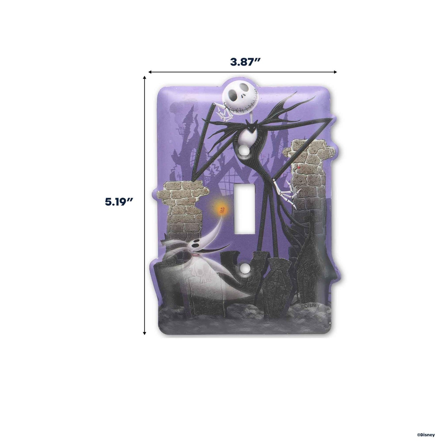 Disney The Nightmare Before Christmas Metal Light Switch Plate - Jack Skellington Switch Plate Decoration for Home