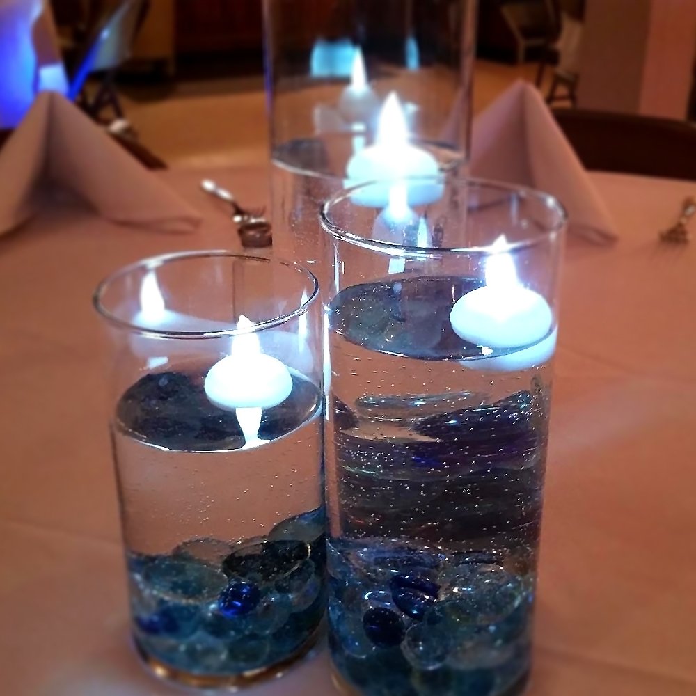 Novelty Place 12Pcs Waterproof Flameless Floating Tealights, LED Floating Candles Cool White Flickering Tea Lights - Battery Operated Candles Decoration for Wedding, Christmas, Party, Pool, Pond
