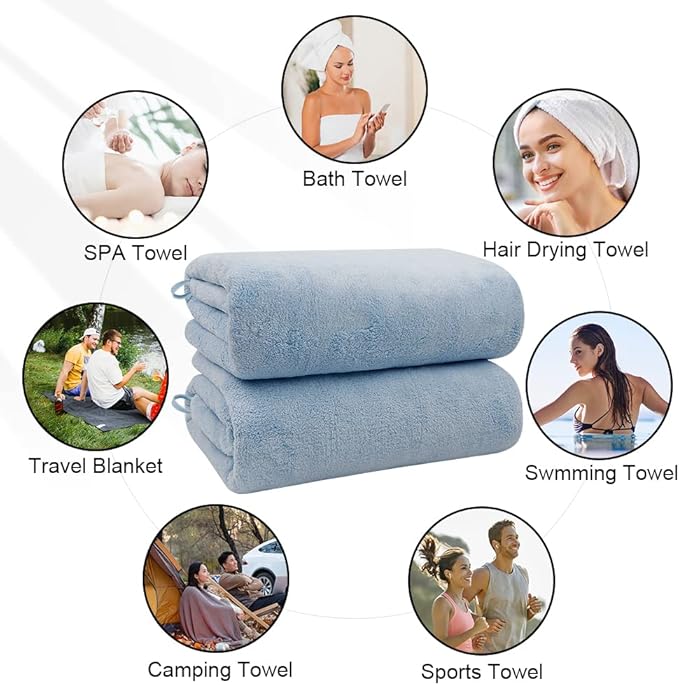 Orighty 2-Pack Microfiber Bath Towels