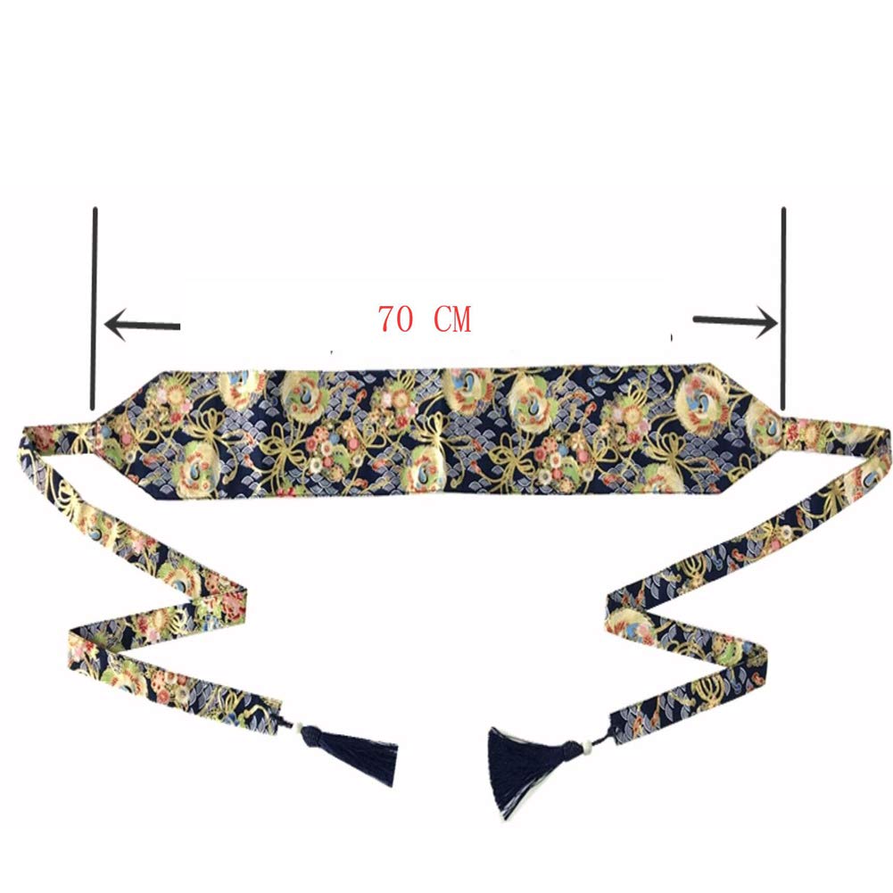 Japanese Yukata Kimono OBI with Tassel Belt Harajuku Waistband-V5