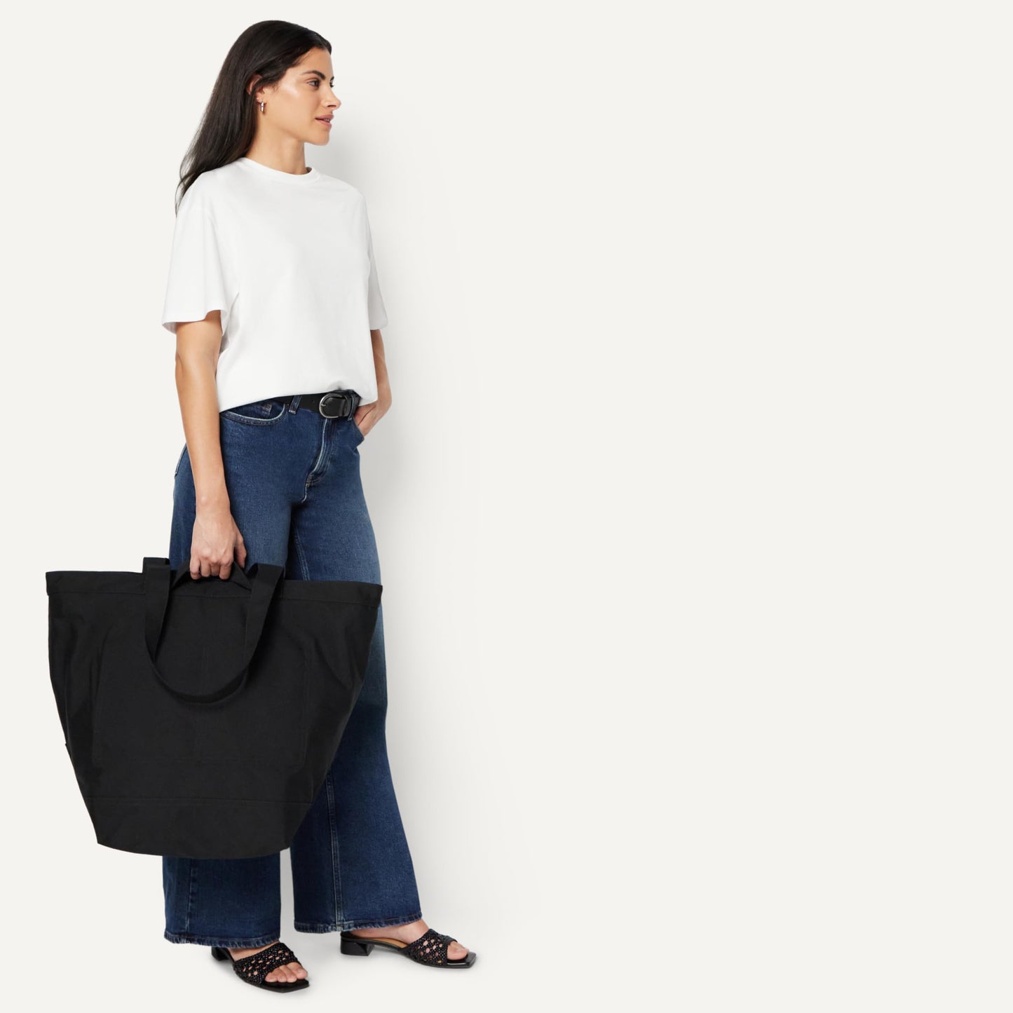 Amazon Essentials Women's Extra Large Overnight Travel Tote Bag, Black, One Size