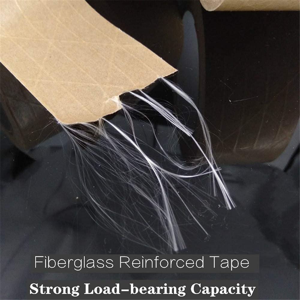 Reinforced Gummed Kraft Paper Packing Tape, Water Activated Kraft Tape, 50 yds Length x 2" Width, Brown Carton Box Packing Tape,Sealing Fiberglass Kraft Tape (2 Inches x 150 Feet)