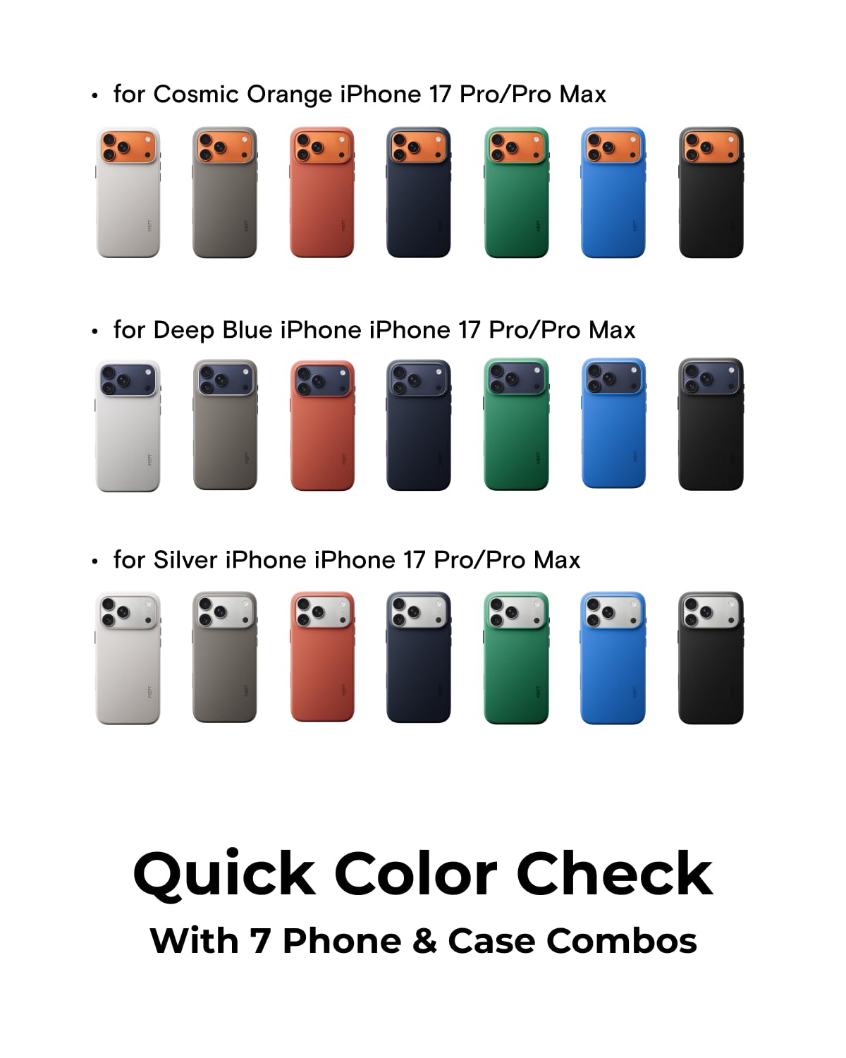 MOFT for iPhone 17 Pro Case- MOVAS Snap Case, MagSafe Compatible, Soft-Touch Vegan Leather, Classic Minimalist Design, Lightweight, Stain-Resistant & Camera Protection, Misty Cove