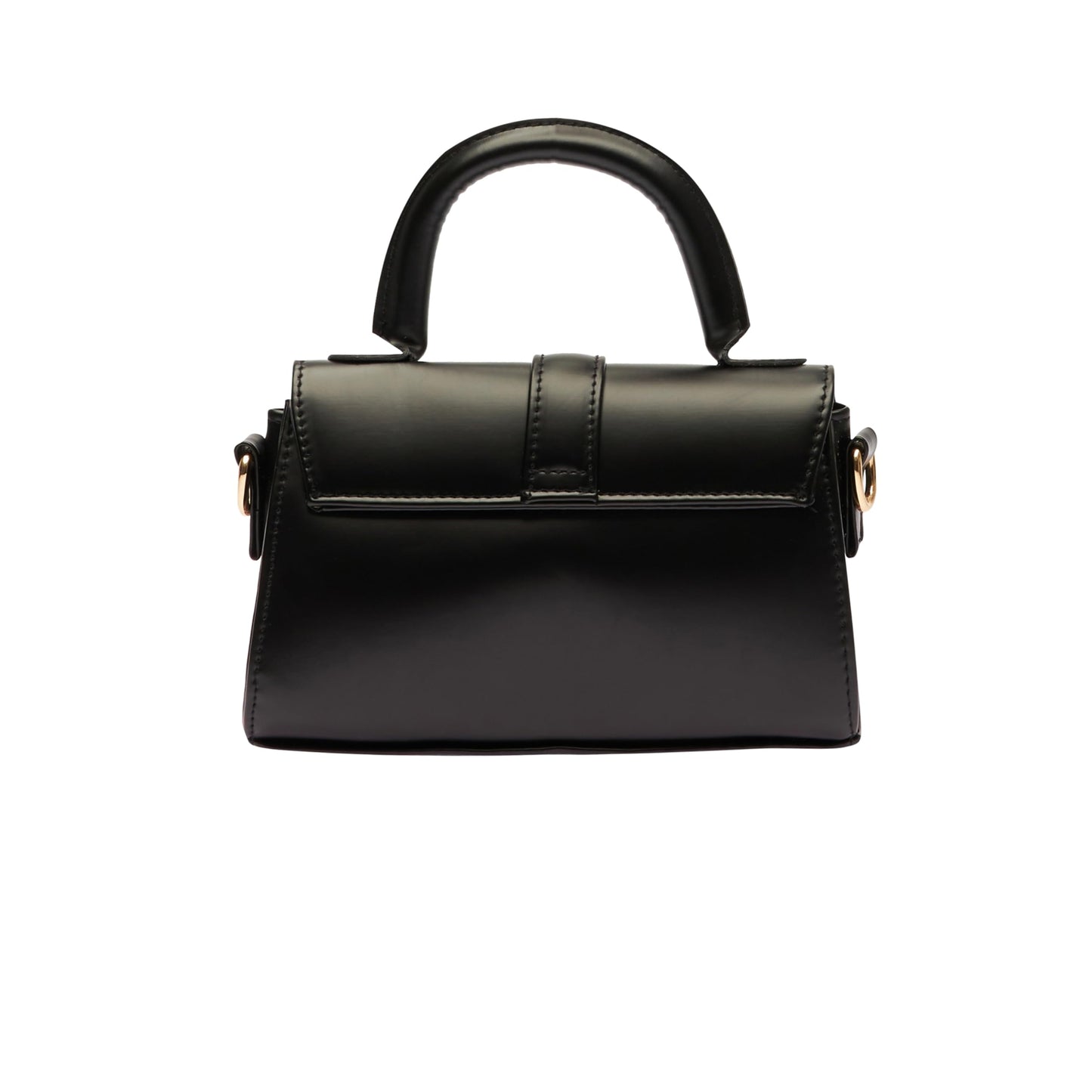 MOON CANTA Mini Crossbody Bag for Women – Small Faux Leather Shoulder Purse with Gold Lock, Elegant Design for Daily Use & Parties (Black)
